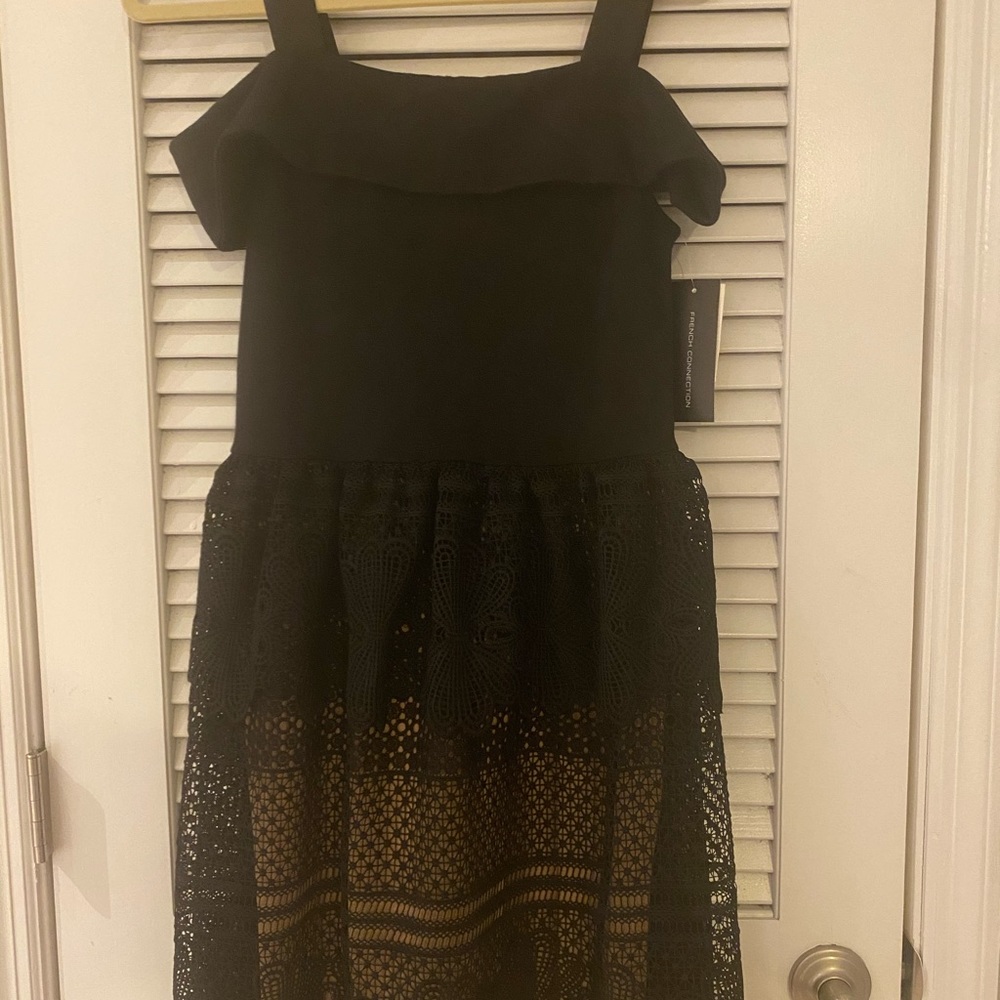 French Connection Black Dress size 6 NWT